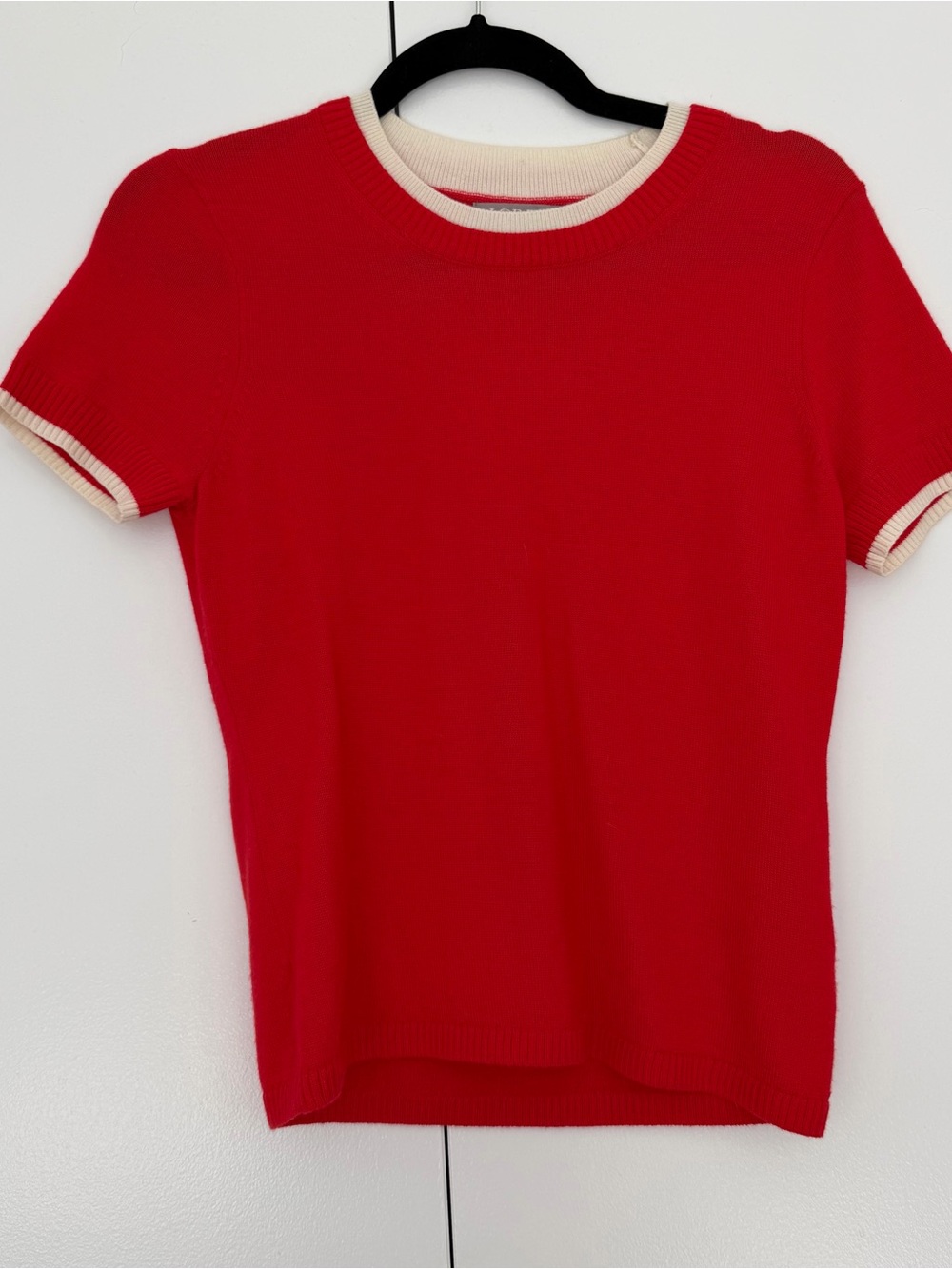 J. Crew 100% Merino Wool Red Crewneck Top